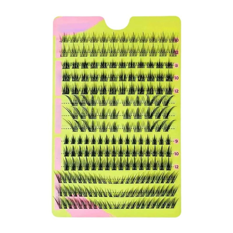 False eyelashes 9-14mm, single cluster grafting, thick, natural, curled, and fluffy eyelashes